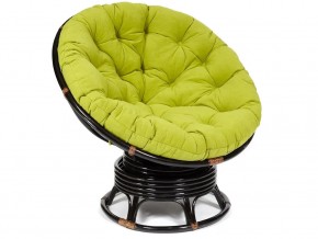 Кресло-качалка Papasan w 23/01 B с подушкой Antique brown, флок Олива в Лангепасе - langepas.магазин96.com | фото