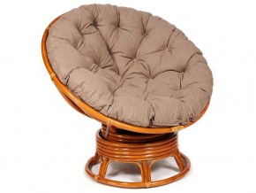 Кресло-качалка Papasan w 23/01 B с подушкой Cognac, экошерсть Коричневый в Лангепасе - langepas.магазин96.com | фото