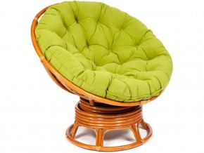 Кресло-качалка Papasan w 23/01 B с подушкой Cognac, флок Олива в Лангепасе - langepas.магазин96.com | фото