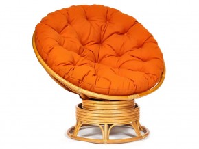 Кресло-качалка Papasan w 23/01 B с подушкой Honey, ткань Оранжевый в Лангепасе - langepas.магазин96.com | фото