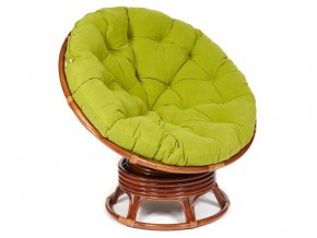 Кресло-качалка Papasan w 23/01 B с подушкой Pecan, флок Олива в Лангепасе - langepas.магазин96.com | фото