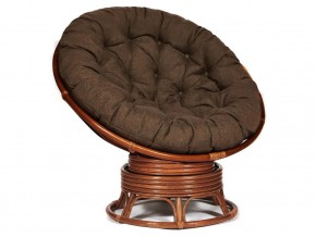 Кресло-качалка Papasan w 23/01 B с подушкой Pecan, ткань Коричневый в Лангепасе - langepas.магазин96.com | фото