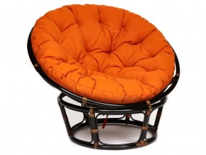 Кресло Papasan 23/01 W с подушкой Antique brown, ткань Оранжевый в Лангепасе - langepas.магазин96.com | фото