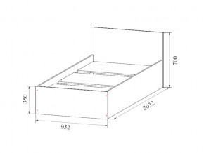Кровать одинарная (Без матраца 0,9*2,0) в Лангепасе - langepas.магазин96.com | фото