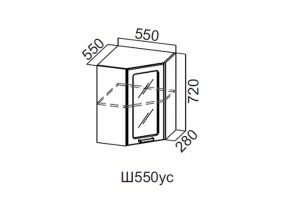 Ш550ус/720 Шкаф навесной 550/720 (угловой со стеклом) в Лангепасе - langepas.магазин96.com | фото