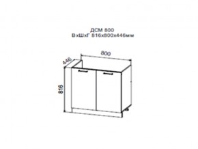 Шкаф нижний ДСМ800 под мойку в Лангепасе - langepas.магазин96.com | фото